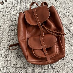 New never used Madewell leather transport rucksack